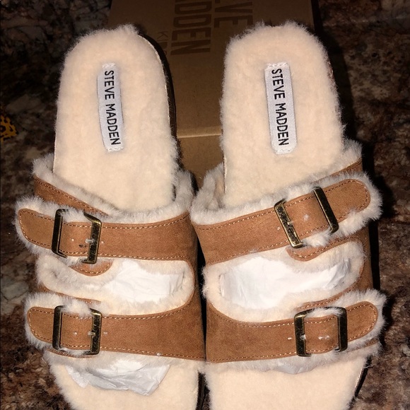(◕‿◕) SALE Steve Madden Newly Slide Sandals suede slippers NO offers sorry - Picture 8 of 8